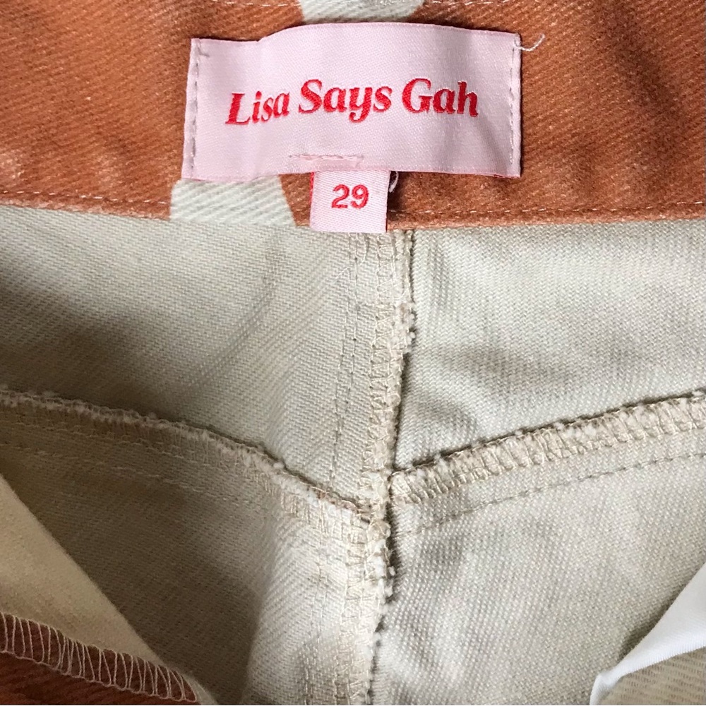 Women's 29 Lisa Says Gah Brown Cow Robyn Jean Jeans Pants Printed - Picture 8 of 16